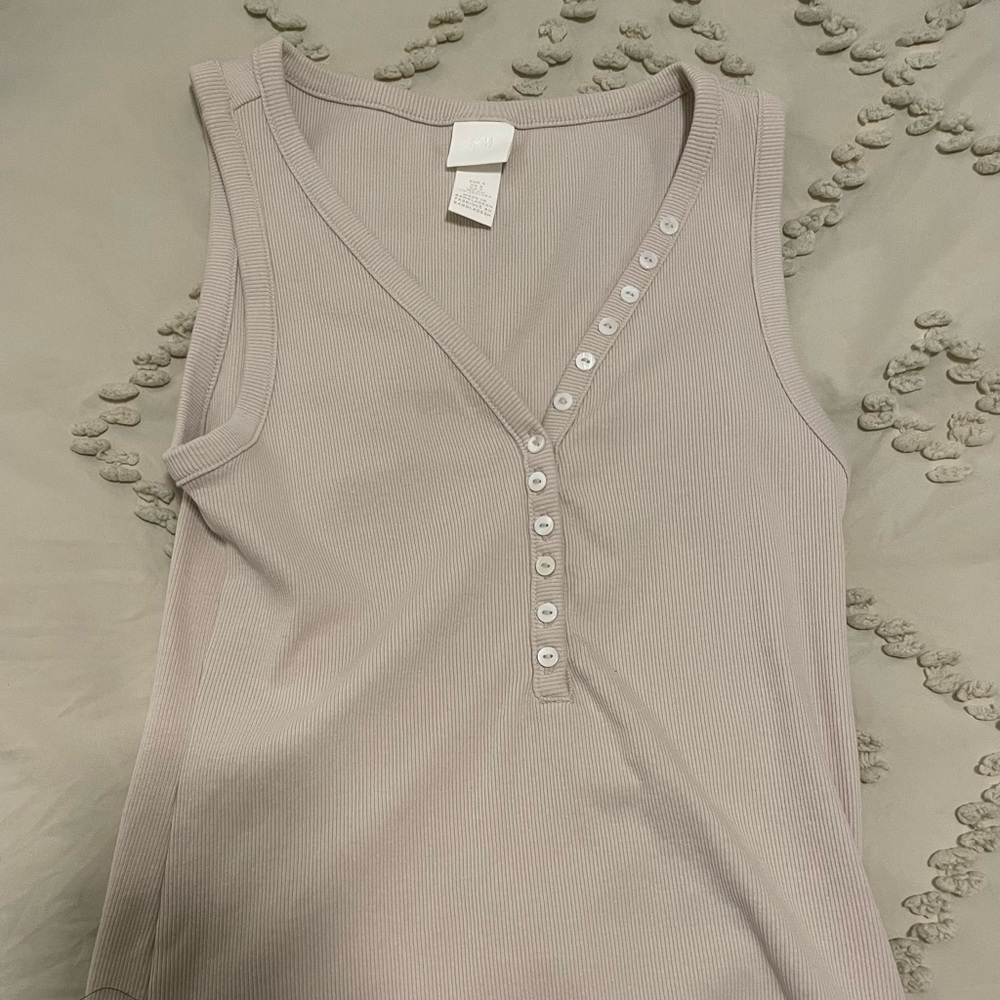 Grey/mauve tank top H&M small